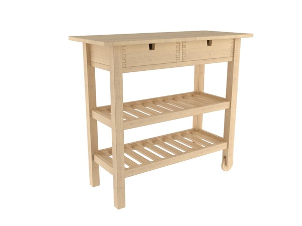 3d model ikea kitchen cart - Ikea Kitchen cart  FORHOJA by 3dlibrary